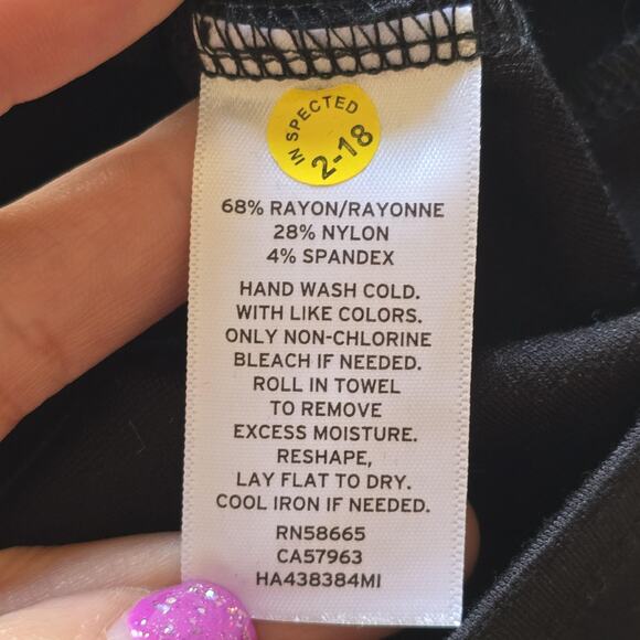 Halogen Shirt Womens Small Black Belted Mock Neck Short Sleeve Top Nordstrom NEW - Picture 4 of 11